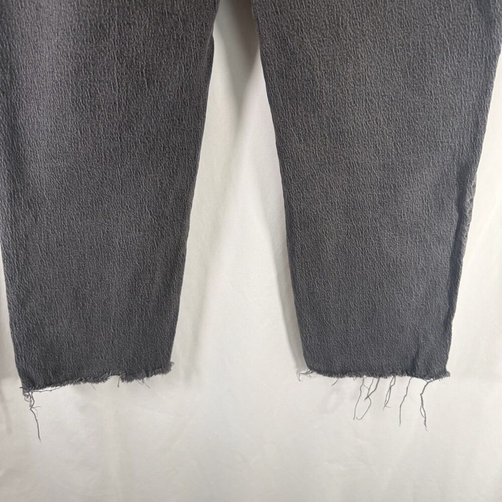 Madewell Curvy Perfect Vintage Straight Jeans Women's 32 Grey Black Wash High Ri - Picture 9 of 11